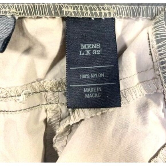 REI Men's Beige Lightweight Nylon Convertible Large x32 Cargo Pants - Picture 5 of 9